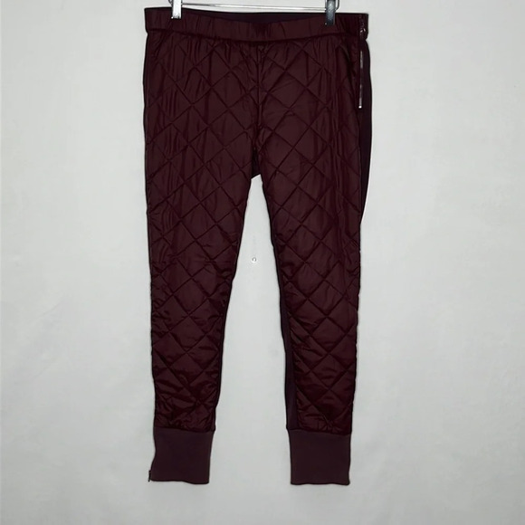 Stella McCartney x Adidas Quilted Pants in Burgundy - Size Large - Picture 3 of 11